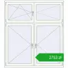Pricing Tilt-and-Turn 1600x1800 mm REHAU OPTIMUM EURO-DESIGN 70 RAL 9016 Traffic white two-sided. Price: 2752,97 zł