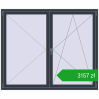 Pricing Tilt-and-Turn 1800x1500 mm REHAU OPTIMUM EURO-DESIGN 70 ANTHRACITE_GREY_STRUKTURAL two-sided. Price: 3157,01 zł