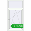Pricing Tilt-and-Turn 850x1650 mm REHAU OPTIMUM EURO-DESIGN 70 RAL 9016 Traffic white two-sided. Price: 1 177.95 PLN
