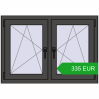 Ustalenie cen Okna skrzydłowe 1065x740 mm REHAU ENERGY-SAVING SYNEGO MD BASALT_GREY dwustronny. Cena: 334.68 EUR