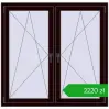 Pricing Tilt-and-Turn 1350x1310 mm REHAU ENERGY-SAVING SYNEGO MD CHOCOLATE_BROWN two-sided. Price: 2219,66 zł