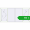 Ustalenie cen Okna skrzydłowe 2600x1290 mm REHAU ENERGY-SAVING SYNEGO MD RAL 9016 Traffic white dwustronny. Cena: 585,85 €