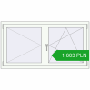 Pricing Tilt-and-Turn 1500x800 mm REHAU OPTIMUM EURO-DESIGN 70 RAL 9016 Traffic white two-sided. Price: 1 603.36 PLN