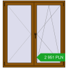Pricing Tilt-and-Turn 1400x1500 mm REHAU OPTIMUM EURO-DESIGN 70 GOLDEN OAK two-sided. Price: 2 950.57 PLN