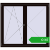 Ustalenie cen Okna skrzydłowe 1500x1350 mm REHAU OPTIMUM EURO-DESIGN 70 BLACK_BROWN dwustronny. Cena: 465,46 €