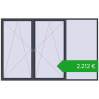 Ustalenie cen Okna skrzydłowe 3600x2300 mm REHAU OPTIMUM EURO-DESIGN 70 ANTHRACITE_GREY_STRUKTURAL dwustronny. Cena: 2212,36 €