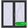 Pricing Tilt-and-Turn 1200x1300 mm REHAU OPTIMUM EURO-DESIGN 70 ANTHRACITE_GREY_GLATT two-sided. Price: 1740,82 zł