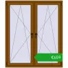 Pricing Tilt-and-Turn 1365x1595 mm REHAU ENERGY-SAVING SYNEGO MD GOLDEN OAK two-sided. Price: 659,05 €