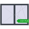 Pricing Tilt-and-Turn 2000x1500 mm REHAU OPTIMUM EURO-DESIGN 70 ANTHRACITE_GREY_STRUKTURAL two-sided. Price: 3 630.59 PLN