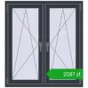 Pricing Tilt-and-Turn 1065x1175 mm REHAU ENERGY-SAVING SYNEGO MD ANTHRACITE_GREY_STRUKTURAL two-sided. Price: 2086,60 zł