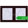 Pricing Tilt-and-Turn 1365x800 mm REHAU ENERGY-SAVING SYNEGO MD CHOCOLATE_BROWN two-sided. Price: 1670,42 zł