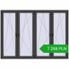 Pricing Tilt-and-Turn 2500x1800 mm REHAU ENERGY-SAVING SYNEGO MD BASALT_GREY two-sided. Price: 7 257.51 PLN