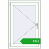 Ustalenie cen Okna skrzydłowe 700x1050 mm REHAU OPTIMUM EURO-DESIGN 70 RAL 9016 Traffic white dwustronny. Cena: 142,98 €