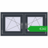 Pricing Tilt-and-Turn 990x500 mm REHAU OPTIMUM EURO-DESIGN 70 ANTHRACITE_GREY_STRUKTURAL two-sided. Price: 241,58 €