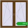 Ustalenie cen Okna skrzydłowe 1500x1500 mm REHAU OPTIMUM EURO-DESIGN 70 WALNUT dwustronny. Cena: 595,21 €