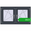 Ustalenie cen Okna skrzydłowe 990x575 mm REHAU OPTIMUM EURO-DESIGN 70 ANTHRACITE_GREY_STRUKTURAL dwustronny. Cena: 236,20 €