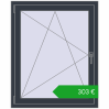 Pricing Tilt-and-Turn 900x1100 mm REHAU OPTIMUM EURO-DESIGN 70 ANTHRACITE_GREY_STRUKTURAL two-sided. Price: 303,06 €