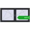 Pricing Tilt-and-Turn 1770x845 mm REHAU ENERGY-SAVING SYNEGO MD BLACK_ULTI-MATT two-sided. Price: 468,99 €