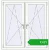 Pricing Tilt-and-Turn 1185x1250 mm REHAU ENERGY-SAVING SYNEGO MD BLACK_BROWN external. Price: 428,62 €