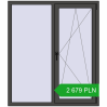 Pricing Tilt-and-Turn 1300x1500 mm REHAU ENERGY-SAVING SYNEGO MD BASALT_GREY two-sided. Price: 2 678.7 PLN