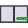 Pricing Tilt-and-Turn 2400x1500 mm REHAU ENERGY-SAVING SYNEGO MD ANTHRACITE_GREY_STRUKTURAL two-sided. Price: 4 971.49 PLN