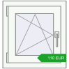 Pricing Tilt-and-Turn 500x530 mm REHAU OPTIMUM EURO-DESIGN 70 RAL 9016 Traffic white two-sided. Price: 110.12 EUR
