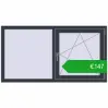 Ustalenie cen Okna skrzydłowe 1500x800 mm EPSILON OPTIMA ANTHRACITE_GREY_STRUKTURAL dwustronny. Cena: 146,87 €