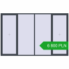Ustalenie cen Okna skrzydłowe 3500x2200 mm REHAU OPTIMUM EURO-DESIGN 70 ANTHRACITE_GREY_STRUKTURAL dwustronny. Cena: 6 800.11 PLN