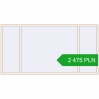 Pricing Tilt-and-Turn 2722x1414 mm REHAU OPTIMUM EURO-DESIGN 70 CREAME_WHITE_50L-2 two-sided. Price: 2 475.41 PLN