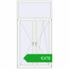 Pricing Tilt-and-Turn 1200x2300 mm REHAU OPTIMUM EURO-DESIGN 70 RAL 9016 Traffic white two-sided. Price: 477,82 €