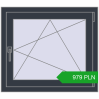 Pricing Tilt-and-Turn 800x700 mm REHAU OPTIMUM EURO-DESIGN 70 ANTHRACITE_GREY_STRUKTURAL two-sided. Price: 979.47 PLN