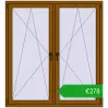 Ustalenie cen Okna skrzydłowe 1470x1600 mm EPSILON OPTIMA GOLDEN OAK dwustronny. Cena: 278,10 €