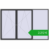Ustalenie cen Okna skrzydłowe 3600x2300 mm REHAU OPTIMUM EURO-DESIGN 70 ANTHRACITE_GREY_GLATT dwustronny. Cena: 2212,36 €