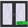 Pricing Tilt-and-Turn 1170x1115 mm REHAU ENERGY-SAVING SYNEGO MD BLACK_ULTI-MATT two-sided. Price: 442,43 €