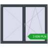Pricing Tilt-and-Turn 1800x1500 mm REHAU OPTIMUM EURO-DESIGN 70 ANTHRACITE_GREY_STRUKTURAL two-sided. Price: 3 639.32 PLN