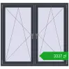 Pricing Tilt-and-Turn 1485x1385 mm REHAU ENERGY-SAVING SYNEGO MD ANTHRACITE_GREY_STRUKTURAL two-sided. Price: 3336,59 zł