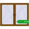 Pricing Tilt-and-Turn 1815x1460 mm REHAU ENERGY-SAVING SYNEGO MD GOLDEN OAK two-sided. Price: 713,97 €