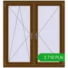 Pricing Tilt-and-Turn 1200x1300 mm REHAU OPTIMUM EURO-DESIGN 70 WALNUT two-sided. Price: 2 710.42 PLN