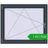 Pricing Tilt-and-Turn 1150x970 mm REHAU OPTIMUM EURO-DESIGN 70 ANTHRACITE_GREY_STRUKTURAL two-sided. Price: 1 910.98 PLN