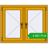 Pricing Tilt-and-Turn 1000x800 mm ALU STANDARD 72 RAL 1004 Golden yellow two-sided. Price: 4 960.56 PLN