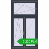 Pricing Tilt-and-Turn 1000x1800 mm REHAU OPTIMUM EURO-DESIGN 70 ANTHRACITE_GREY_STRUKTURAL two-sided. Price: 3 220.22 PLN