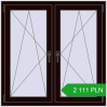 Pricing Tilt-and-Turn 1150x1150 mm REHAU OPTIMUM EURO-DESIGN 70 CHOCOLATE_BROWN two-sided. Price: 2 111 PLN