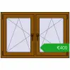 Ustalenie cen Okna skrzydłowe 1200x800 mm REHAU ENERGY-SAVING SYNEGO MD GOLDEN OAK dwustronny. Cena: 404,69 €