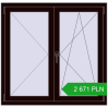 Pricing Tilt-and-Turn 1170x1130 mm REHAU ENERGY-SAVING SYNEGO MD CHOCOLATE_BROWN two-sided. Price: 2 670.84 PLN
