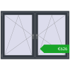 Ustalenie cen Okna skrzydłowe 1740x1220 mm REHAU ENERGY-SAVING SYNEGO MD ANTHRACITE_GREY_STRUKTURAL dwustronny. Cena: 625,87 €