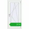 Pricing Tilt-and-Turn 590x1240 mm REHAU OPTIMUM EURO-DESIGN 70 RAL 9016 Traffic white two-sided. Price: 217,30 €
