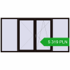 Pricing Tilt-and-Turn 2800x1400 mm REHAU ENERGY-SAVING SYNEGO MD BLACK_BROWN two-sided. Price: 5 318.61 PLN