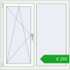 Ustalenie cen Okna skrzydłowe 1200x1200 mm REHAU OPTIMUM EURO-DESIGN 70 RAL 9016 Traffic white dwustronny. Cena: 289,91 €