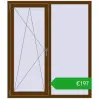Ustalenie cen Okna skrzydłowe 1300x1500 mm EPSILON OPTIMA WALNUT dwustronny. Cena: 197,23 €