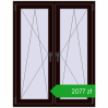 Pricing Tilt-and-Turn 1065x1370 mm REHAU ENERGY-SAVING SYNEGO MD CHOCOLATE_BROWN two-sided. Price: 2076,89 zł